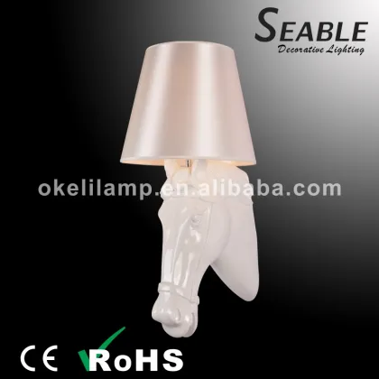 Different color running horse wall light