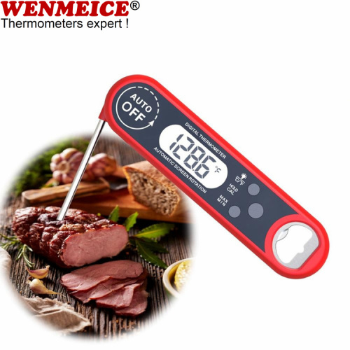 Termômetro de carne digital com rotação automática à prova d&#39;água
