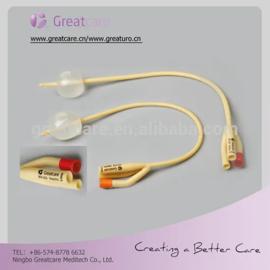 Disposable Latex 3-way Foley urinary Catheter silicone coated