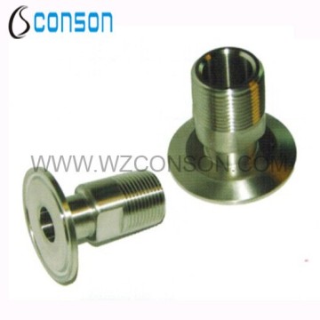 Stainless steel sanitary tri clamp male thread