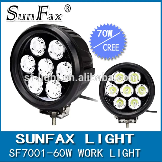 Round 70w led work lamp for 4x4 off road truck led lights