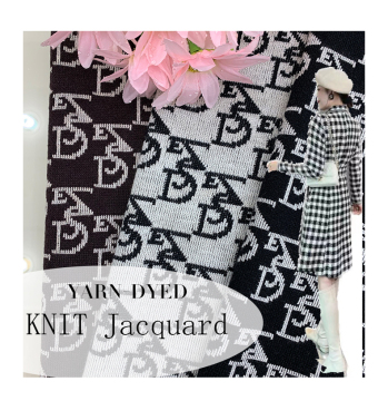 Cashmere-Like Jacquard Fabric: Rayon Polyester Nylon Spandex Knit for Casual Suits