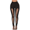 Womens Lace Up Front Workout Stretch Leggings