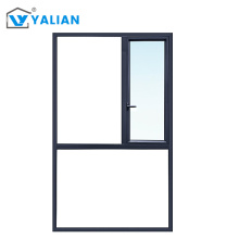 Power Coated Tempered Glass Aluinum Alloy Casement Window