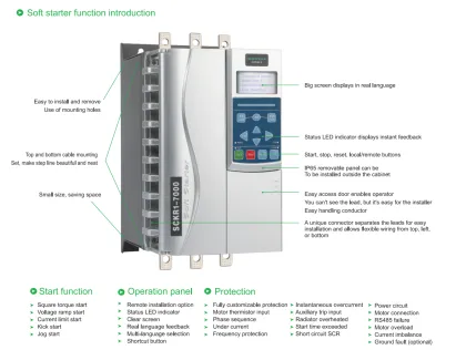 High-Power 380V Intelligent Soft Starters for Sewage Pumps: Replacing Aucom EMX3 Models with 5.5KW to 800KW Capacity