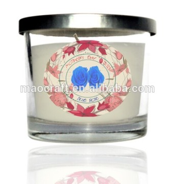 TB flower scented glass Mother's Day gift candles