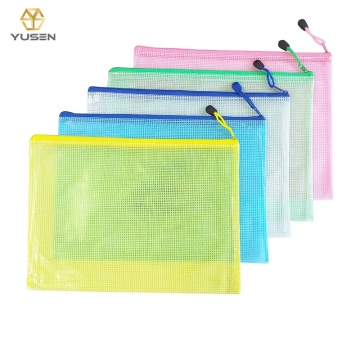 Transparent Waterproof PVC File Bag with Custom Logo for Office and School