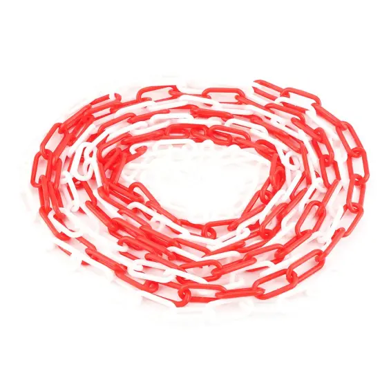 New 5m Plastic Warning Chain Road Warning Block Barrier For Traffic Crowd Parking Control Used In Urban Roads Highway Maintenanc