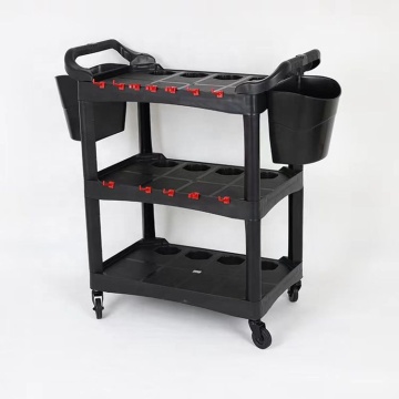 Multifunction Plastic Rolling Cart for Auto Repair Workshops