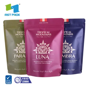 Coffee Packaging stand up Bag With Custom Printing 250g