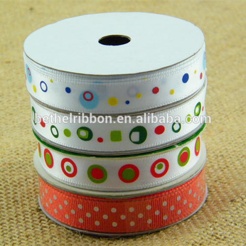 Printed ribbon satin for holiday