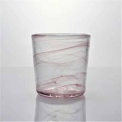 Colored Cloudy Pinto Drinking Water Wine Glass Cup