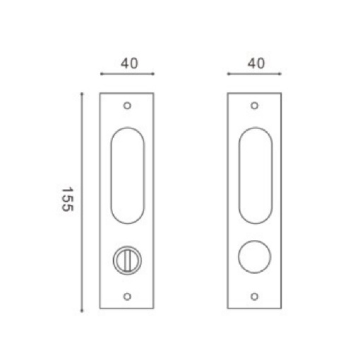 Aluminium -Schiebetürschloss