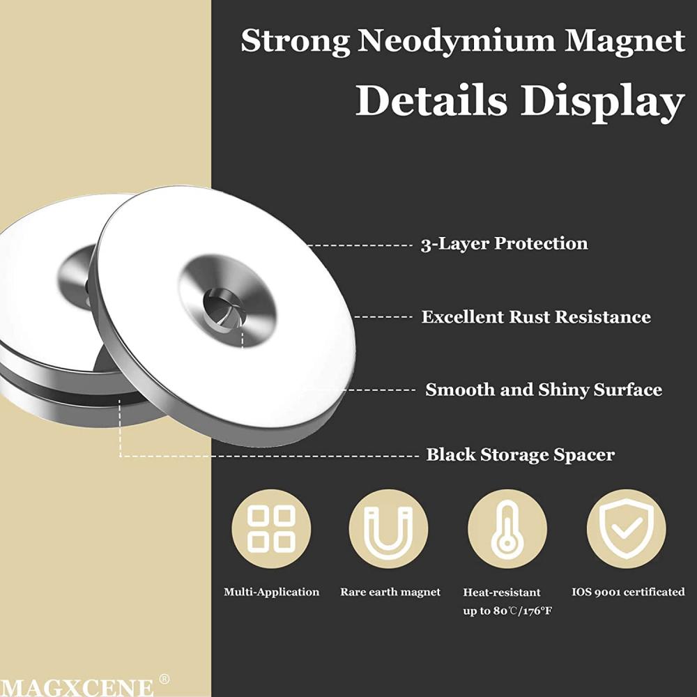 1.18 x 0.2 Countersunk Neodymium Magnets with Hole,Ring Rare Earth Magnets Heavy Duty
