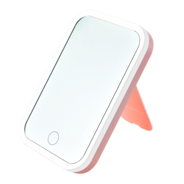 Personalized Portable Square Lighted Makeup Mirror - Desktop Style