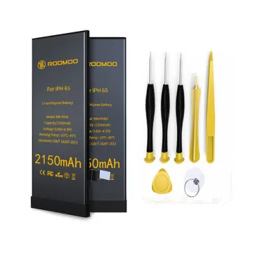 2021 ROOMOO durable 0 cycle battery 2150mAh li-ion lithium battery for iphone 6S rechargeable