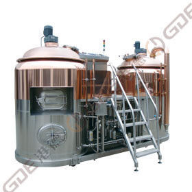 Pub / Hotel Micro Brewing Equipment , Copper Cladding Brewhouse