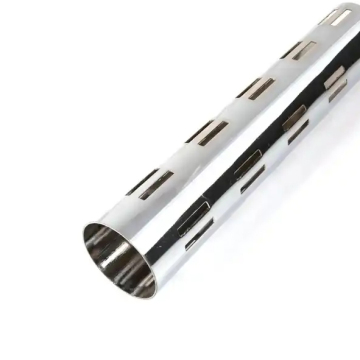 Wholesale Metal Round Pipe Single Slotted Chrome Channel Shop Fitting