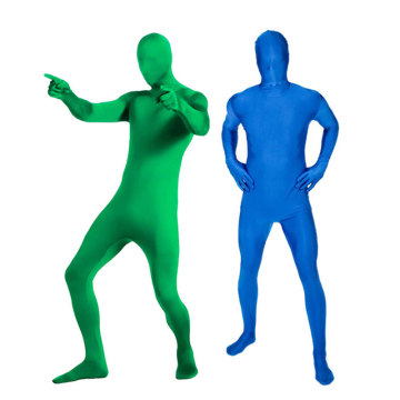KAZHI Green Screen Chromakey Bodysuit with Gloves and Hood for Disappearing Photography Effect