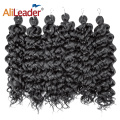 Twist ondulado profundo torção crochet extensão sintética afro encaracolado cabelo crochet tranças