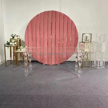 Clear Acrylic Romantic Wedding Dining Table