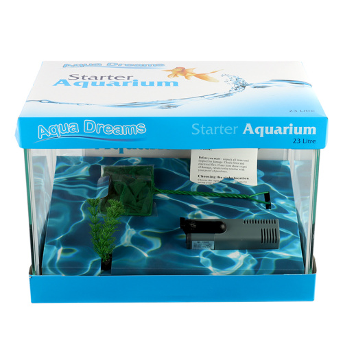 Heto Aquarium Kit Fish Tank with Filter Pump , Fish net included