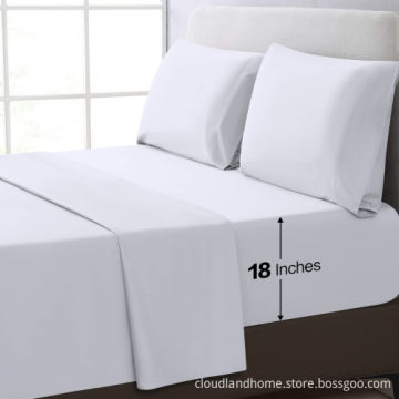 High-Quality 300TC 100% Cotton Bed Sheet Set - Cloudland