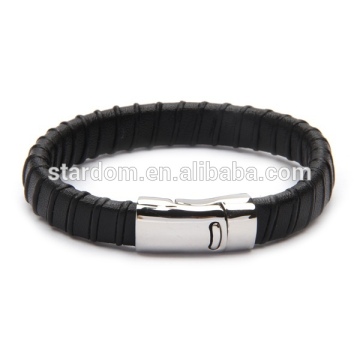 New Unique Crossover Style Leather Magnetic Clasp Bracelet