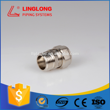 pex-al-pex pipe fittings brass male socket/male coupling