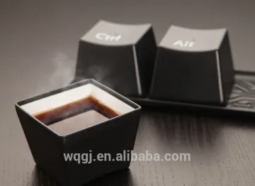 3PCS Creative Keyboard Coffee Cup Fashion Plastic Cup Ctrl-Alt-Del Keyboard Simple Cup Set