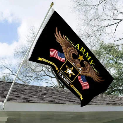 Double-Sided Custom Logo US Army Eagle Flags