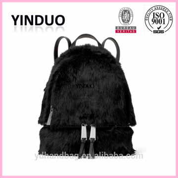 Italy Design Fur Leather Backpack Bag China