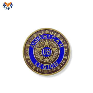 Design Painted Enamel Crown Coin