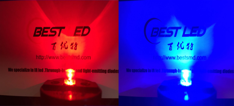 red led&blue led