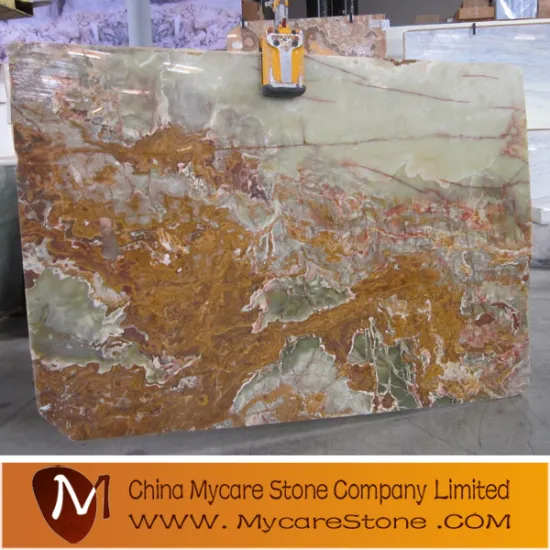 Green onyx slab