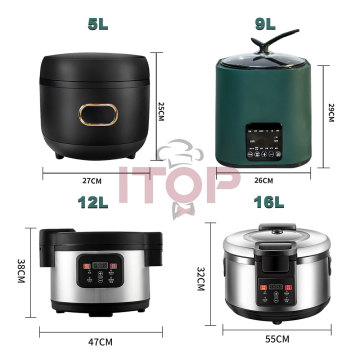 Commercial Fully Automatic Tea Equipment Boba Cookers - 5L, 9L, 12L & 16L Pearl Tapioca Cooker