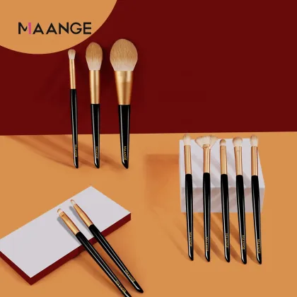 MAANGE 10pcs Large Face & Fine Eye Makeup Brush Set - Eco Cosmetics