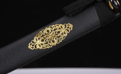 Wanhua Japanese Samurai Sword Black Katana Patterned Steel Craft Collectibles