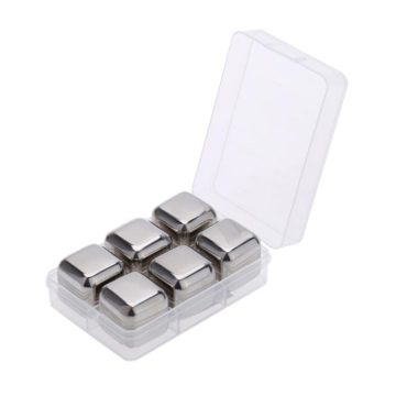 LFG certified Stainless Steel Ice Cubes - Reusable Whisky Stones for Whiskey and Wine