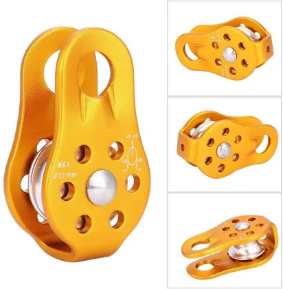 Single Pulley for Mountaineering Rope Transportation