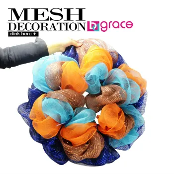 24\" fusia and brown Halloween deco mesh wreath 03