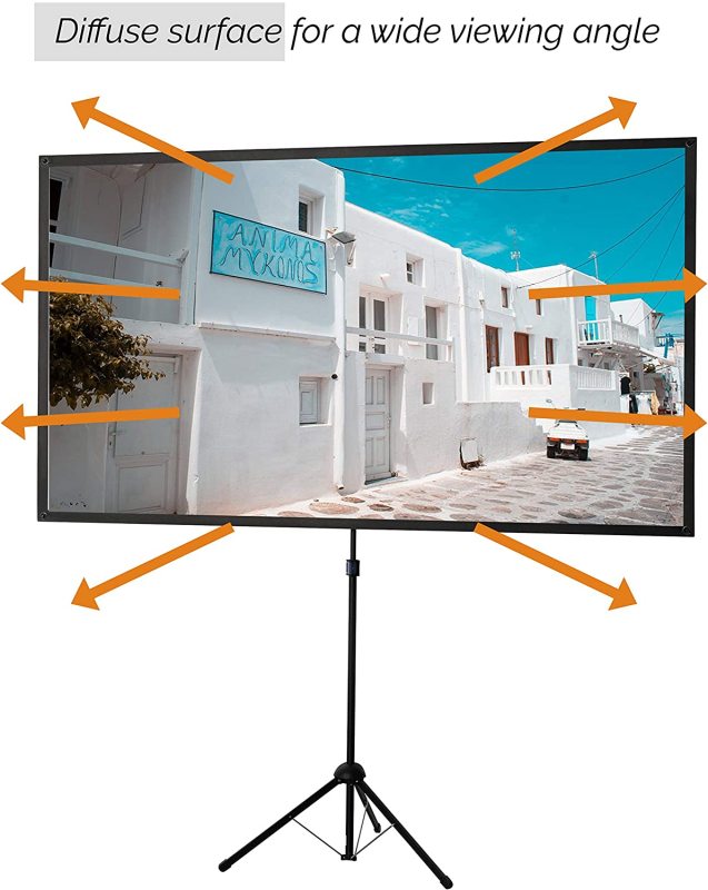 Portable X-type Tripod outdoor manual projector screen