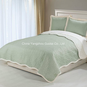 Elegant Linen Reversible Plaid Coverlets Spring/Autumn Quilt (GT-09680)