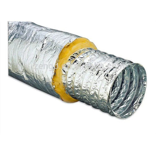 Aluminum Foil Flexible Air Duct Aluminum Acoustic Single Layer Polyester Combi Insulated Flexible Duct Manufactory