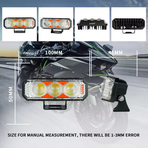 LIUHJG 37W Motorcycle Spotlight 3 LED Fog Light