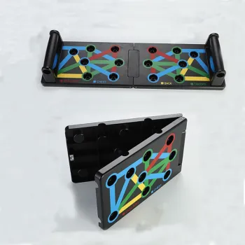 Portable Multi-Function Push-Up Board with Elastic Bands