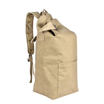Aangepaste logo reisweekender tas: katoenen wax canvas, waterbestendige plugel met lederen band