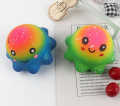 Squishy Squeeze Mainan Rainbow Octopus