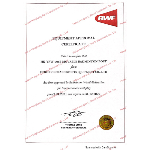 BWF Approved Badminton Net Post with Wheels