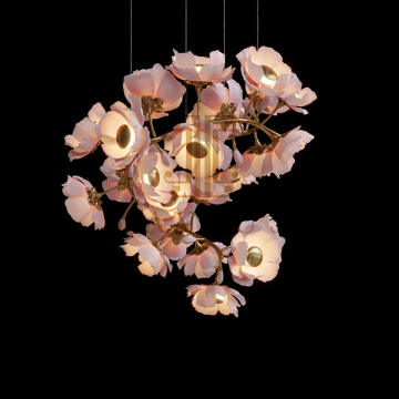 Modern LED Chandelier Pendant Light for Hotel Lobby and Wedding Decor